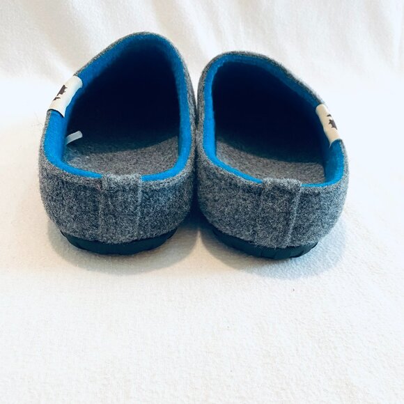 Gumbies slippers EU 41 grey felt wool Outback slip-on rubber soles comfort warm - Picture 4 of 7